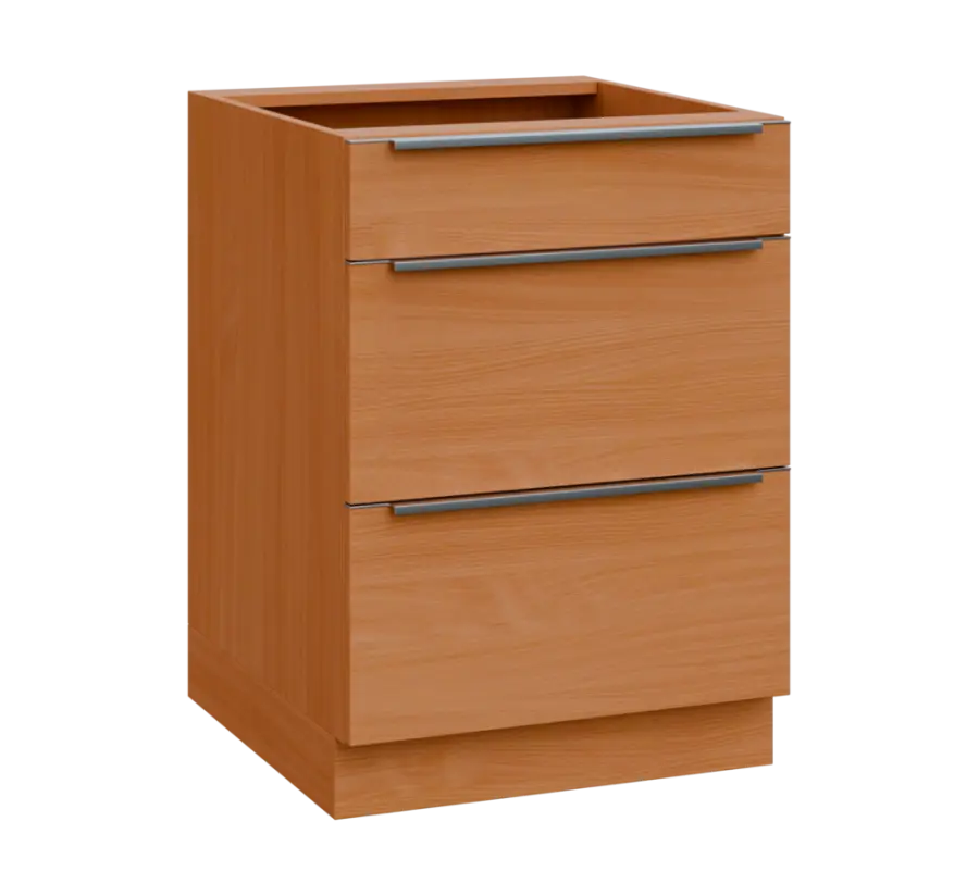 SIS - 6Z33 spodní skříňka, 3-zásuvková, 870x600x600, buk royal